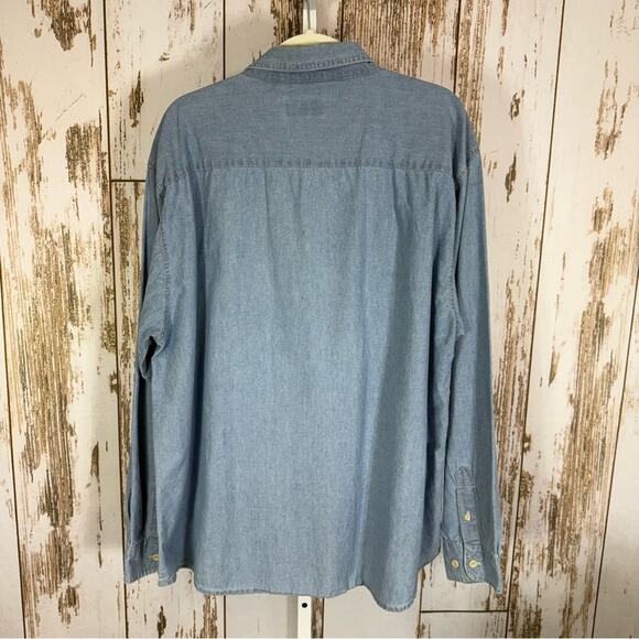 Sandy River, John Deere Chambray Casual Button Down Shirt. Size XL. - Picture 6 of 6